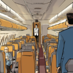 Mid‑Flight Incident: Passenger Undresses on American Airlines Flight — AI-generated editorial illustration