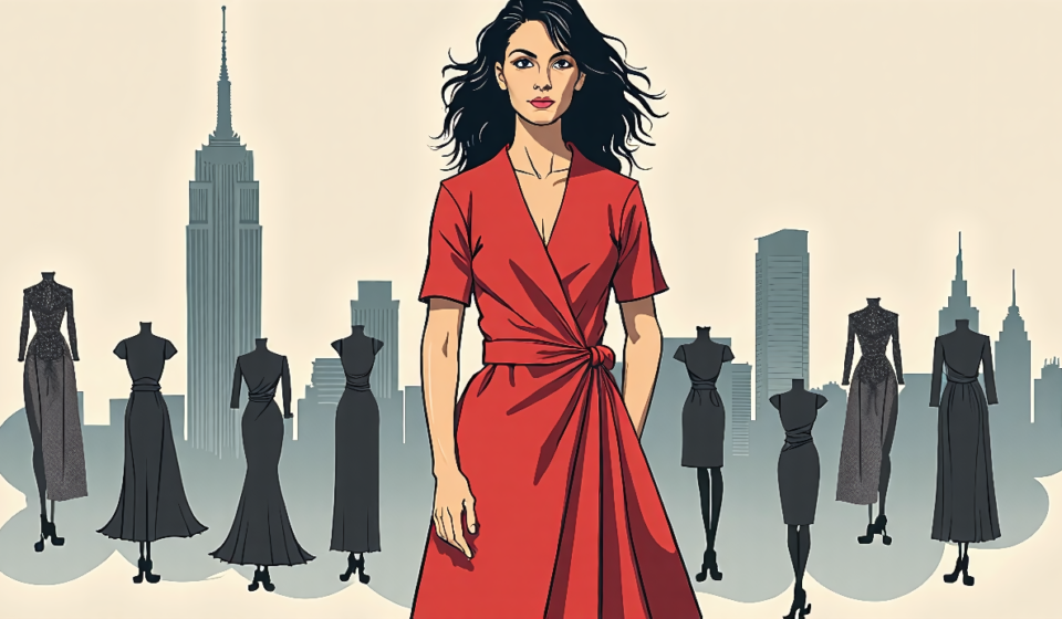 Diane von Furstenberg: Life, Love, and the Iconic Wrap Dress — AI-generated editorial illustration