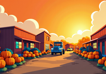 Morton, Illinois: The World’s Pumpkin Capital Revealed — AI-generated editorial illustration