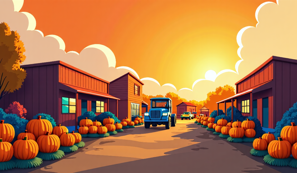 Morton, Illinois: The World’s Pumpkin Capital Revealed — AI-generated editorial illustration