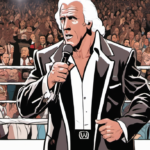 Ric Flair Denies Old Interview Rumors, Calls Them Disrespectful — AI-generated editorial illustration