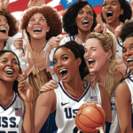 USA Clinches Fifth Consecutive Women’s FIBA World Cup Title Over France — AI-generated editorial illustration