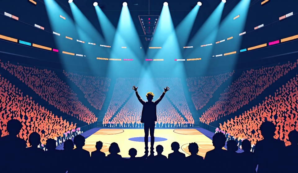 Harry Styles Shouts Out Jalen Brunson at MSG Night 9 — AI-generated editorial illustration