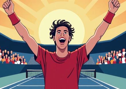 Zverev Claims U.S. Open Title, Defeating Ben Shelton — AI-generated editorial illustration