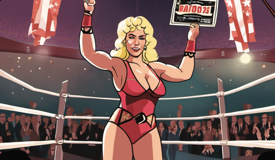 Missy Hyatt Auctions Off Breast Implants: A Surprising Twist in Wrestling Fame — AI-generated editorial illustration