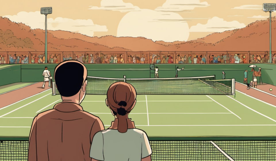 Savannah Guthrie Braces for U.S. Open Final Amid Personal Challenges — AI-generated editorial illustration