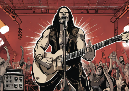 Accept’s New Album Features Chris Jericho & Billy Corgan — AI-generated editorial illustration