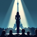Celine Dion Lights Up Paris After Six-Year Hiatus — AI-generated editorial illustration