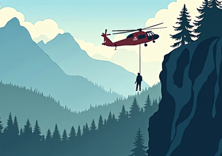 70‑Year‑Old Hiker Rescued After a Week in Michigan’s Isle Royale — AI-generated editorial illustration