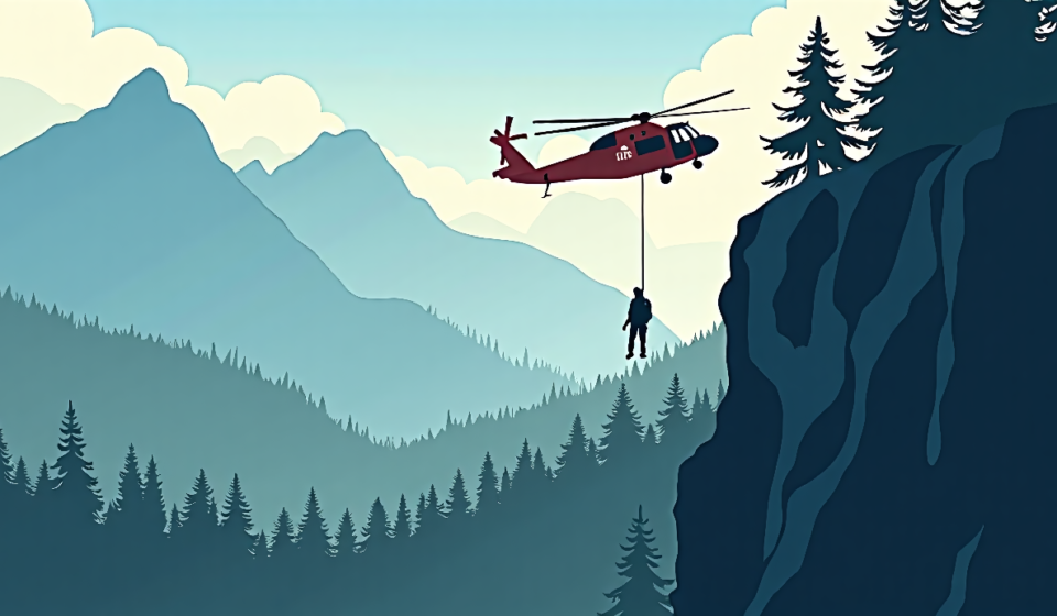 70‑Year‑Old Hiker Rescued After a Week in Michigan’s Isle Royale — AI-generated editorial illustration