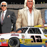 Ric Flair & Ricky Morton Head to Bristol NASCAR Weekend — AI-generated editorial illustration