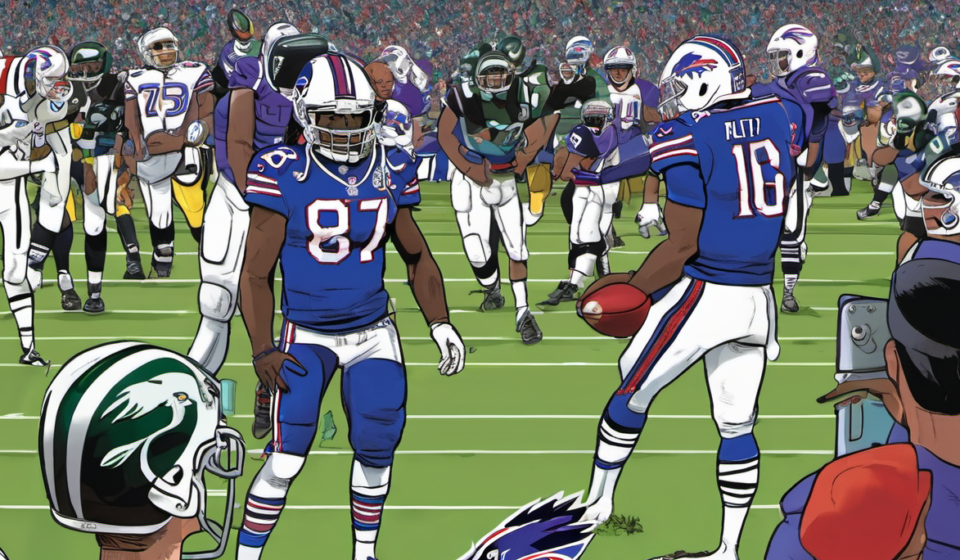 Week 1 NFL Highlights: Ravens WRs Out, Kyler Murray Injured, Bills & Jets Postgame Rants — AI-generated editorial illustration