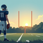 Jayden Daniels Owns Stefon Diggs’ Penalty After 24-22 Loss — AI-generated editorial illustration