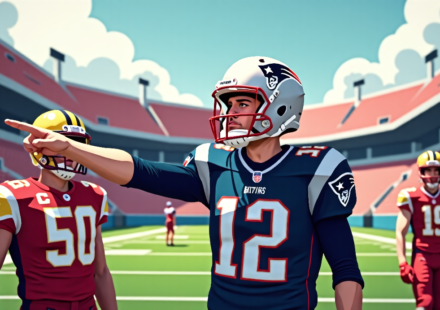 Tom Brady Criticizes Commanders’ 2‑Point Playcall in Eagles Loss — AI-generated editorial illustration