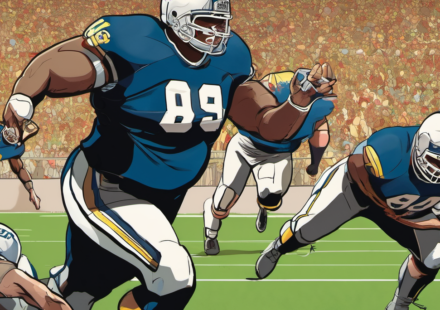 Zack Baun Leads Eagles to Midseason Dominance vs. Commanders — AI-generated editorial illustration