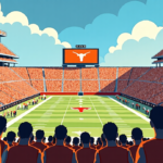 Texas Climbs to No. 1 After Ohio State Win, Oregon Falls to 21 — AI-generated editorial illustration