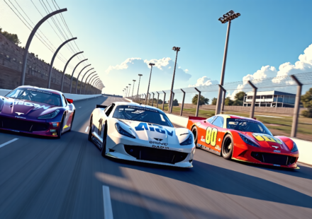 Gateway Chase: Blaney, Logano, Bell Tied for Top Spot — AI-generated editorial illustration