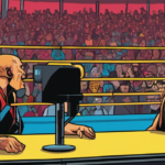 Blade Joins Evil Uno as Commentary Duo for Mystery Wrestling 29 — AI-generated editorial illustration