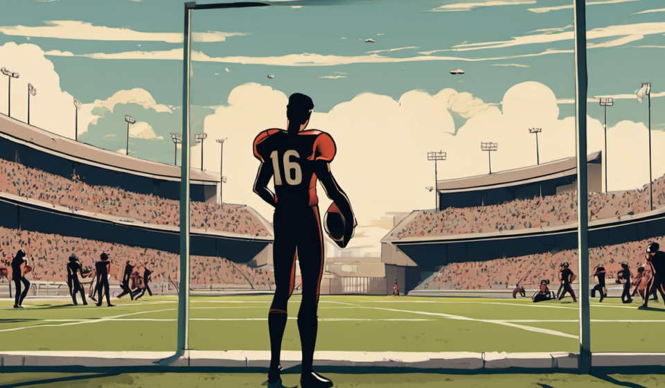 Giants RB Cam Skattebo’s MetLife Gate Fiasco: A Sunday Showdown — AI-generated editorial illustration