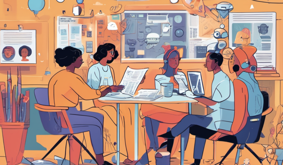 Readers Take AI Writing into Their Own Hands — AI-generated editorial illustration