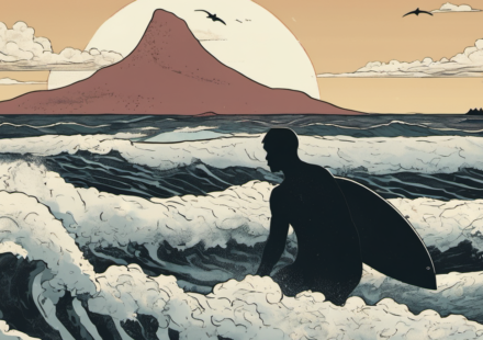 Shark Attack Highlights Rising Ocean Temperatures and Crowded Beaches — AI-generated editorial illustration