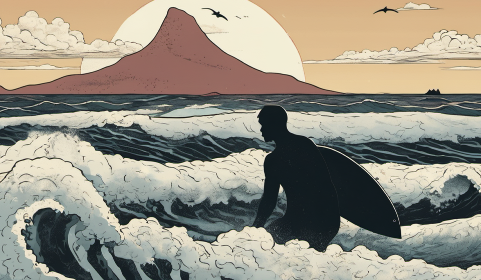 Shark Attack Highlights Rising Ocean Temperatures and Crowded Beaches — AI-generated editorial illustration
