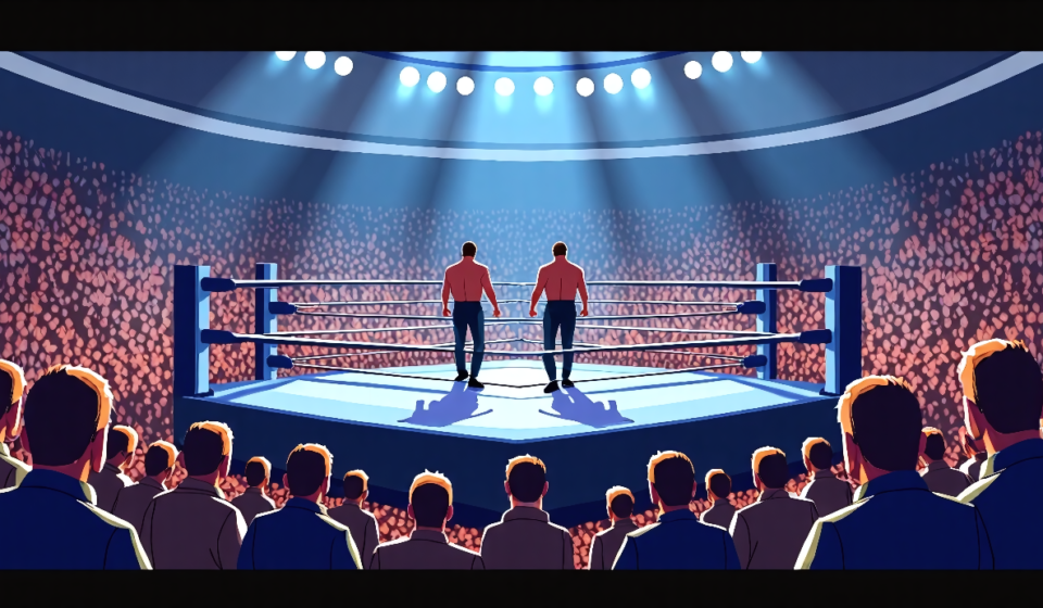 RVD and Bill Alfonso Headline FLEX Wrestling’s First‑Ever Elmira Show — AI-generated editorial illustration