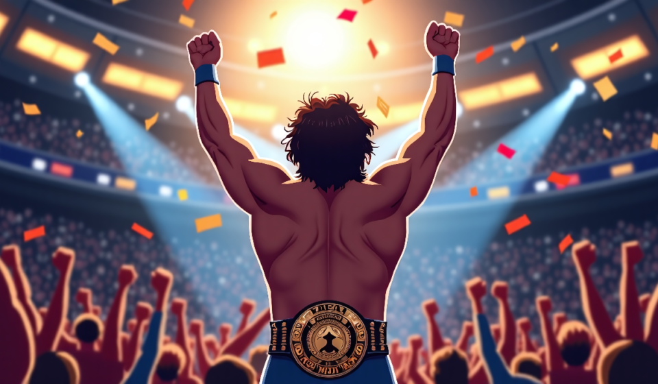 El Grande Americano Claims AAA Mega Title Over Dominik Mysterio — AI-generated editorial illustration
