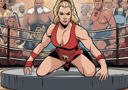 Natalya Weighs In: Nepo Babies Must Earn Their Spot in Wrestling — AI-generated editorial illustration