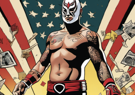Rey Mysterio Still Holds a Strange Souvenir from His 2010 CM Punk Feud — AI-generated editorial illustration