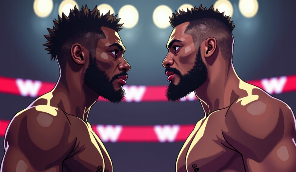 Je’Von Evans Says He Still Has Unfinished Business With Oba Femi — AI-generated editorial illustration