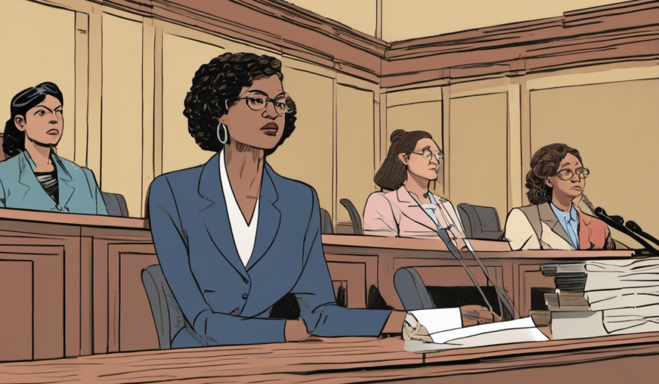 Juror Claims Panel Saw Case as Chance to Help Women — AI-generated editorial illustration