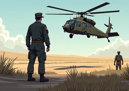 U.S. Airman’s Moment of Pride After Iran Rescue — AI-generated editorial illustration