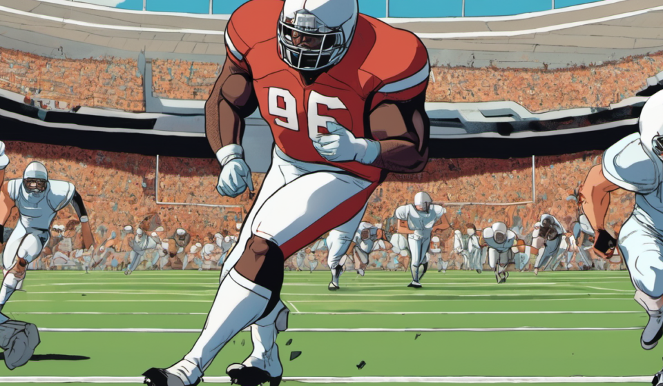 Myles Garrett’s Week 1 Play Forces Rams to Opt for Knee Surgery — AI-generated editorial illustration