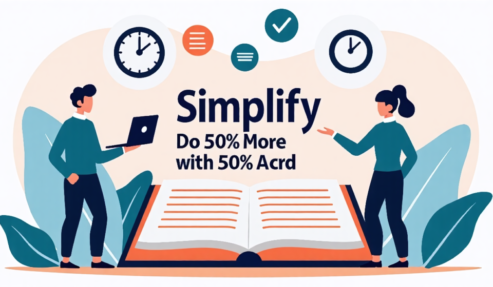Axios Founders Reveal How to Do 50% More With 50% Less — AI-generated editorial illustration