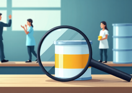 Abbott Labs Faces $385 Million Settlement Over Michigan Plant Contamination — AI-generated editorial illustration
