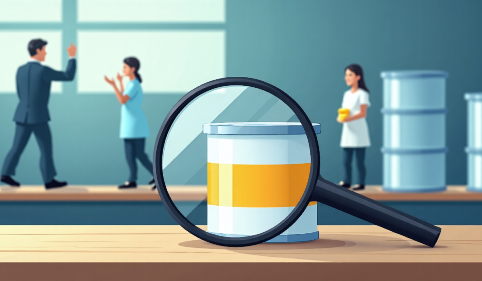 Abbott Labs Faces $385 Million Settlement Over Michigan Plant Contamination — AI-generated editorial illustration