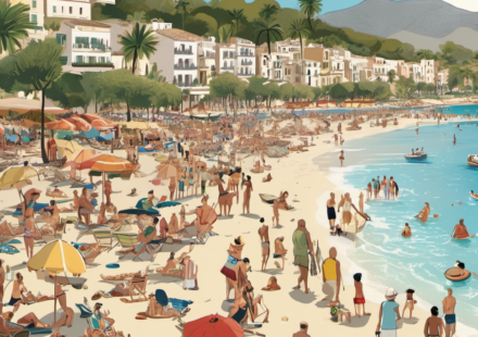 Mallorca Seeks Wealthier American Tourists to Tackle Overtourism — AI-generated editorial illustration
