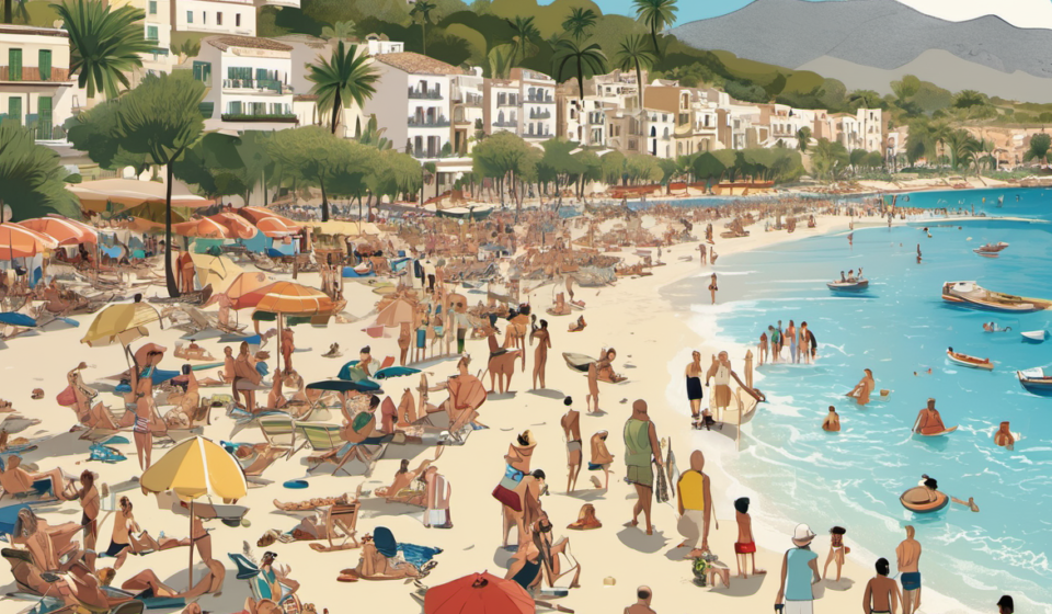 Mallorca Seeks Wealthier American Tourists to Tackle Overtourism — AI-generated editorial illustration