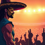 Roman Reigns Preps for Lucha Libre Showdown in Mexico City — AI-generated editorial illustration