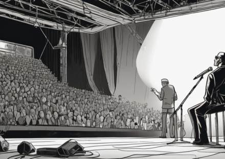 Macklemore Dropped From Ed Sheeran Tour After Pro‑Palestine Comments — AI-generated editorial illustration