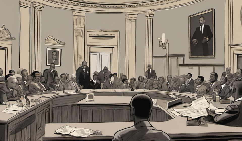 Democrat Faces Backlash Over Debunked Lynching Claims — AI-generated editorial illustration