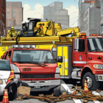Construction Rig Collapse Traps Workers in Miami’s Brickell District — AI-generated editorial illustration