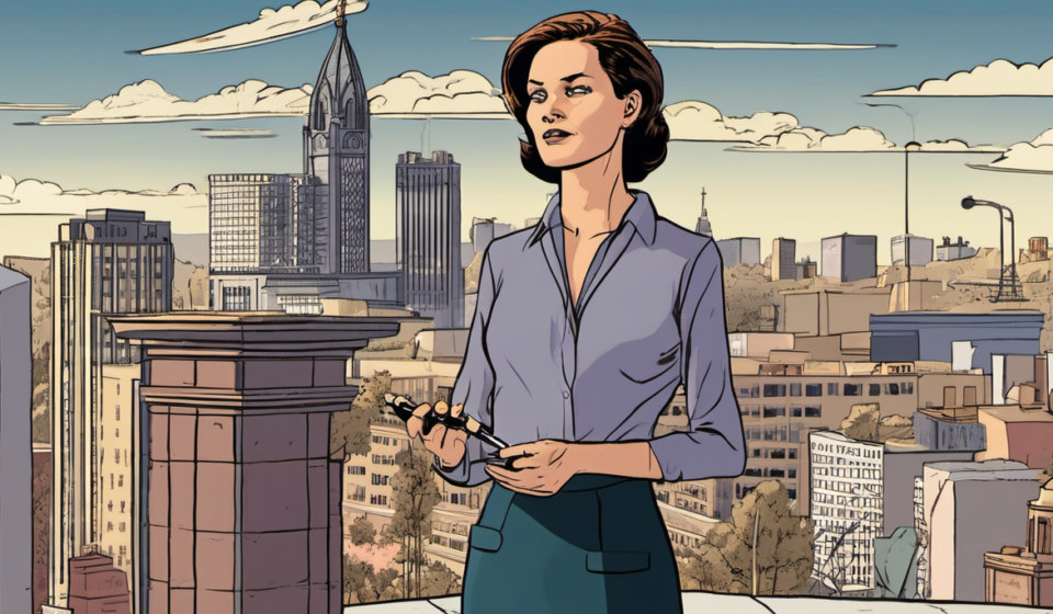 Ashley Dupre Reveals How Her Escort Work Tied to Spitzer Scandal — AI-generated editorial illustration