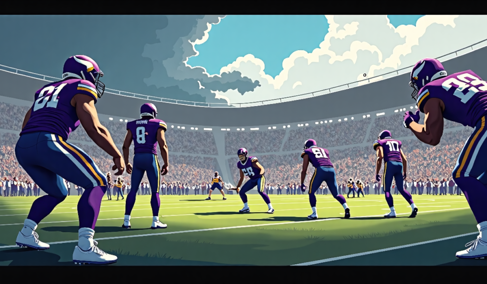 Week 1 NFL Superlatives: Vikings’ Pressure Cooker vs Rams’ Head‑Scratcher — AI-generated editorial illustration