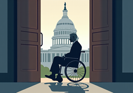 Mitch McConnell Returns to Capitol After Three‑Month Absence — AI-generated editorial illustration