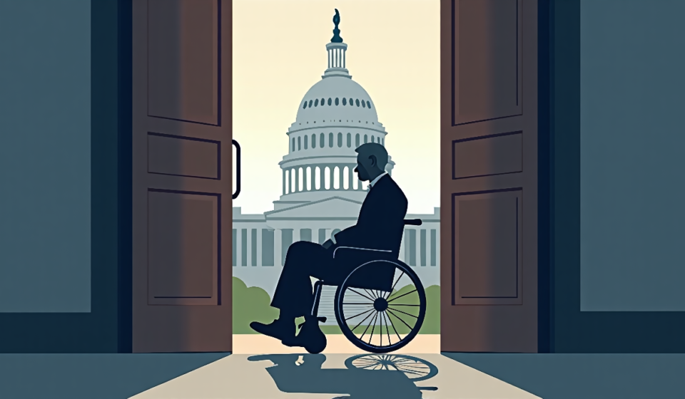 Mitch McConnell Returns to Capitol After Three‑Month Absence — AI-generated editorial illustration