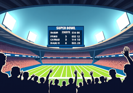 Rams Stay Super Bowl Favorites as Chiefs Surge After Week 1 Dominance — AI-generated editorial illustration