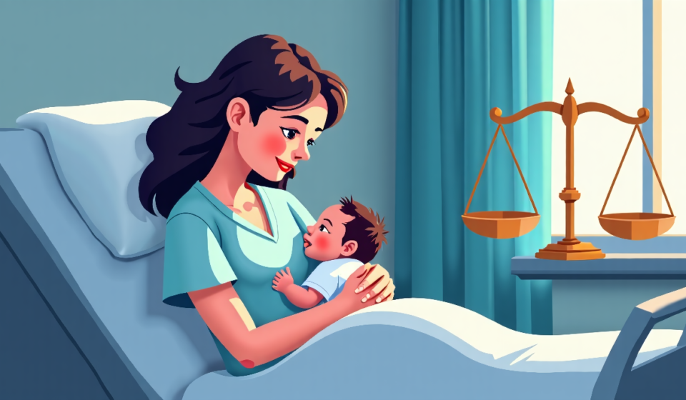 Surrogate Urges Supreme Court to Protect Newborn from Texas‑California Move — AI-generated editorial illustration