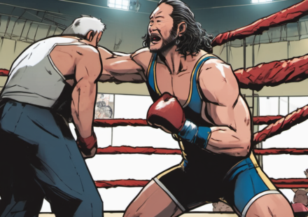 Manabu Soya Claims Victory Over KENTA Without Judgment Soya — AI-generated editorial illustration